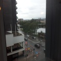 Blick aus dem Hotel auf den Clyde
